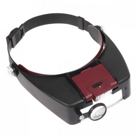 LUD Watch Repair Head Headband Glasses Magnifier Loupe 10X With LED Light