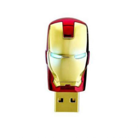 16GBNew Iron Man Model USB 2.0 Memory Stick Flash Drive Blue Light Eye