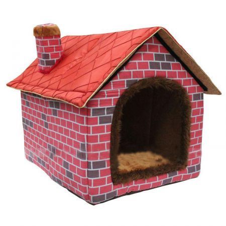 Indoor Pet Soft Plush House Kennel Middle