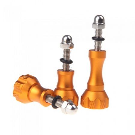 Aluminum Thumb Knob Stainless Bolt Nut Screw Set for GoPro HD Hero 1 2 / 3 / 3+ ST-50 Orange