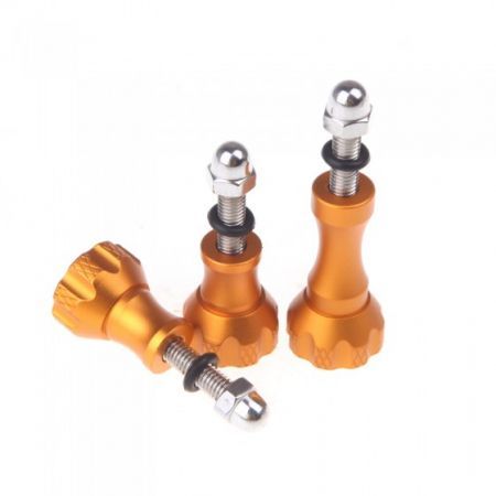 Aluminum Thumb Knob Stainless Bolt Nut Screw Set for GoPro HD Hero 1 2 / 3 / 3+ ST-50 Orange