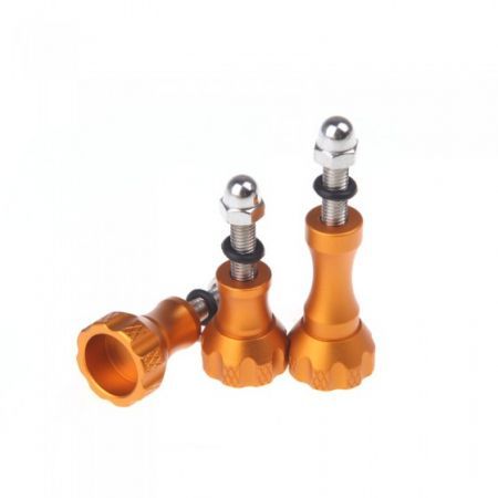 Aluminum Thumb Knob Stainless Bolt Nut Screw Set for GoPro HD Hero 1 2 / 3 / 3+ ST-50 Orange