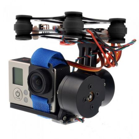 CNC Brushless Gimbal Camera Mount with Motor & Controller FPV PTZ for Gopro 2 3 3+ DJI Phantom ST-303