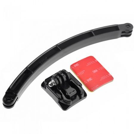 Helmet Extension Self Photo Arm Kit + Curved Adhesive Mount for GoPro Hero 3+ 3 2 1 ST-91