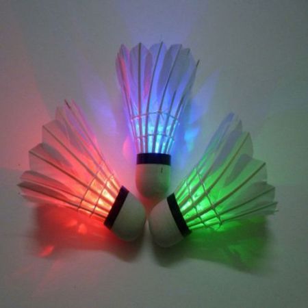 4PCS Colorful LED Shuttlecock Badminton