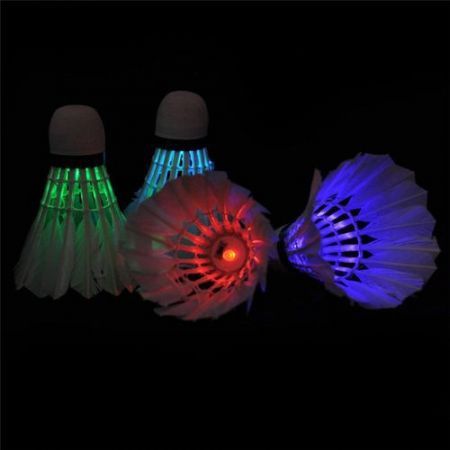 LUD 8PCS Colorful LED Shuttlecock Badminton