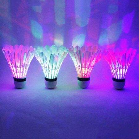 LUD 8PCS Colorful LED Shuttlecock Badminton