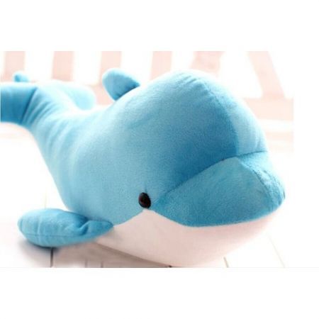 Cute Sea World Dolphin Plush Doll Toy Collection Decoration Plaything for Kids Children Blue