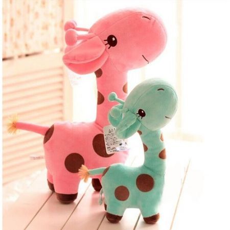 Cute Giraffe Plush Doll Toy Collection Decoration Plaything for Kids Children Red