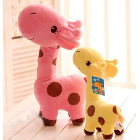 Cute Giraffe Plush Doll Toy Collection Decoration Plaything for Kids Children Red