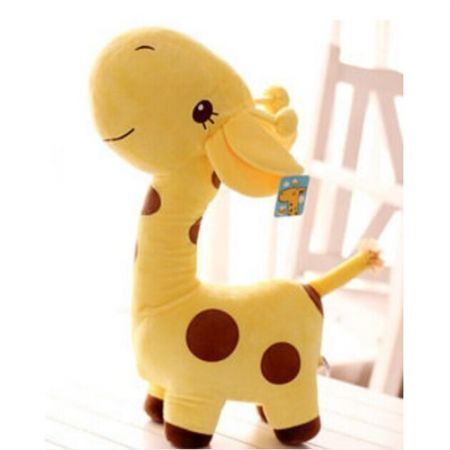 Cute Giraffe Plush Doll Toy Collection Decoration Plaything for Kids Children Yellow