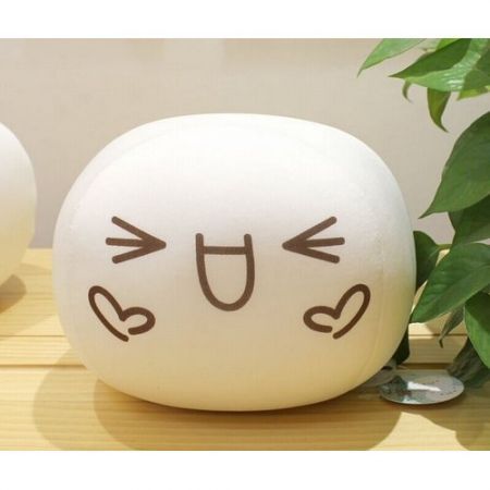 Cute Rice Roll Plush Doll Toy Collection Decoration Happy Face