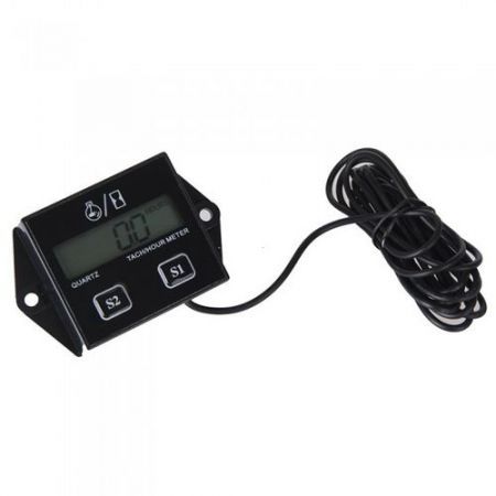 LUD Digital Engine Tach Tachometer Hour Meter Gauge Resettable Inductive for Racing Motorcycle