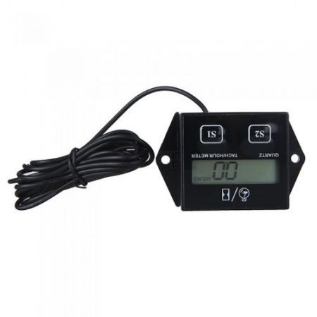 LUD Digital Engine Tach Tachometer Hour Meter Gauge Resettable Inductive for Racing Motorcycle