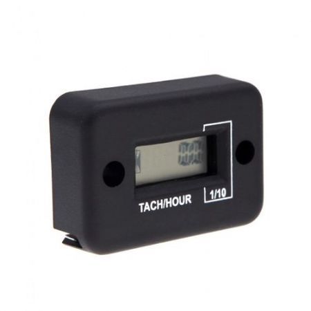 LUD Waterproof Digital Tachometer Tach Hour Meter Gauge LCD for 4 Stroke Gas Engine Motorcycle ATV Snowmobile Boat Black