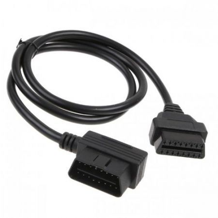 LUD OBD-II OBD2 16Pin Male to Female Extension Cable Diagnostic Extender 100cm