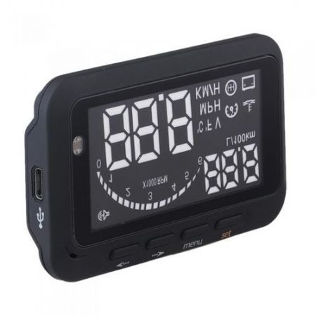 ifound Updated 2nd Gen Car HUD Vehicle-mounted Head Up Display System OBD ?? Universal Overspeed Warning