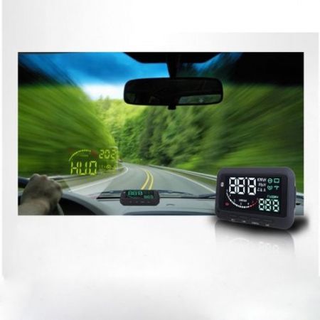 ifound Updated 2nd Gen Car HUD Vehicle-mounted Head Up Display System OBD ?? Universal Overspeed Warning