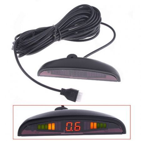 4 Parking Sensors LED Car Reverse Backup Radar Kit