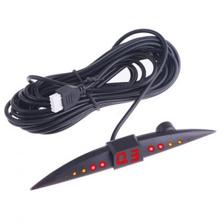 4 Parking Sensors LED Car Backup Reverse Radar Kit