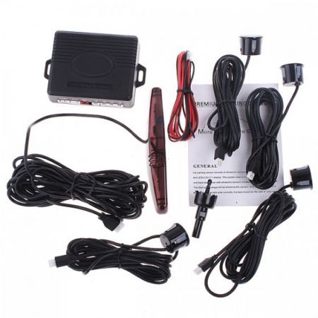 New Car LED Parking Reverse Backup Radar System + 4 Sensor