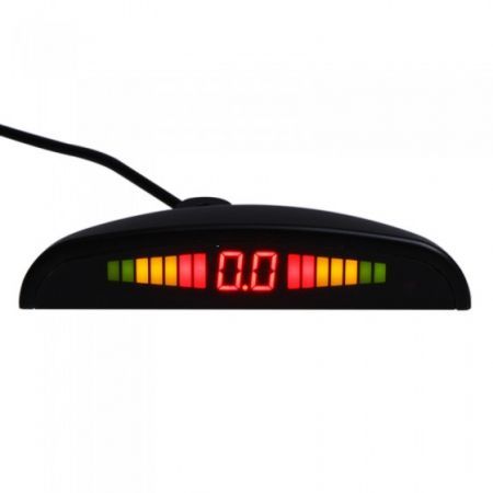 Car LED Parking Reverse Backup Radar System with Backlight Display + 4 Sensors Red