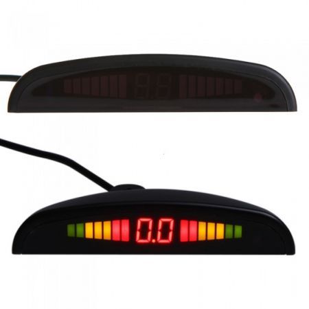 Car LED Parking Reverse Backup Radar System with Backlight Display + 4 Sensors Red