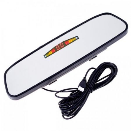 4 Parking Sensors Car Backup Reverse Radar Rearview Mirror