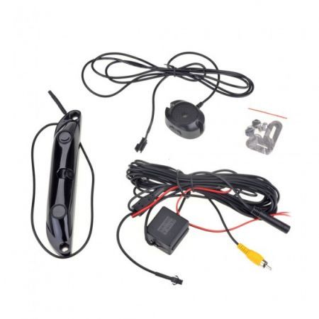 3-in-1 Camera+Control Box+2Parking Sensors License Plate Video Car Reverse Backup Radar System