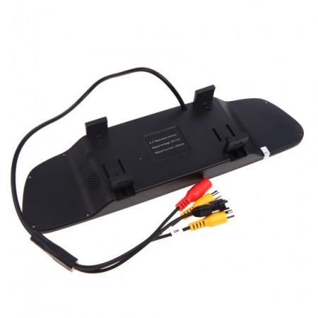 12V 4 Parking Sensors 4.3" TFT LCD Display Camera Video Car Rearview Mirror Reverse Radar System