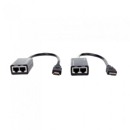 HDMI DVI Extender Extension 1080P Cat5e Cat6 Repeater Cable up to 30M