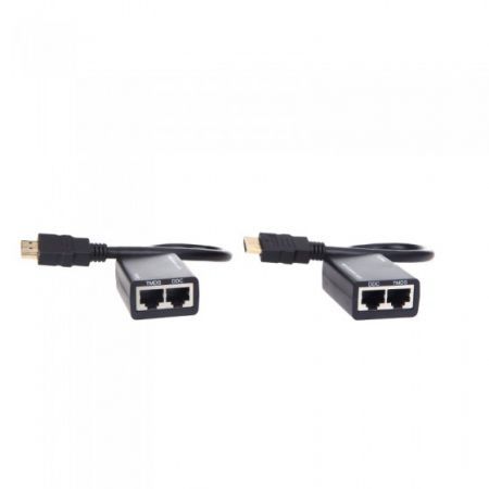 HDMI DVI Extender Extension 1080P Cat5e Cat6 Repeater Cable up to 30M