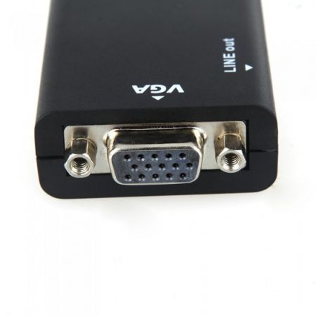 1080P Mini HDMI Male to VGA Female Cable Video Converter Adapter HD Conversion Cable with Audio Output