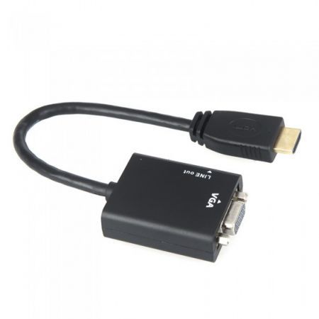 1080P HDMI Male to VGA Female Cable Video Converter Adapter HD Conversion Cable with Audio Output