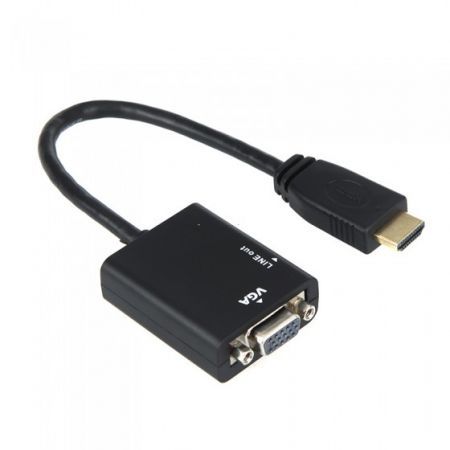 1080P HDMI Male to VGA Female Cable Video Converter Adapter HD Conversion Cable with Audio Output