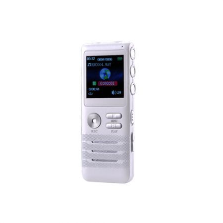 K6 1.5" LCD Dual Core Professional Digital Voice Recorder - White (4GB)