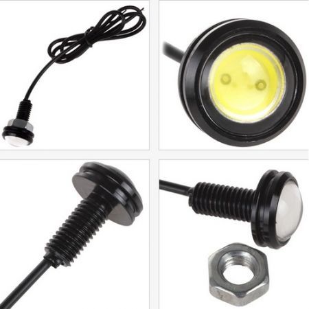 2pcs 12V 9W 23cm Car Eagle Eye LED Day Running Lights & Screw Energy Saving Reverse Lamp