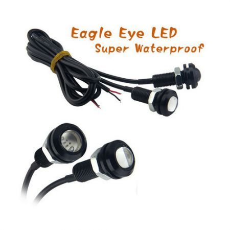 LUD 6pcs 12V 9W 23cm Car Eagle Eye LED Day Running Lights & Screw Energy Saving Reverse Lamp