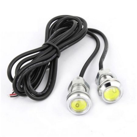 2pcs 12V 3W 18mm Car Eagle Eye LED Day Running Lights & Screw Energy Saving Reverse Lamp