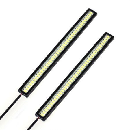 2pcs 12V 40LED Waterproof Car DRL Fog Strip Daytime Running Light White Tide