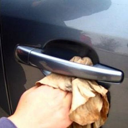 LUD 4pcs Car Door Handle Scratch Protector Film Vinyl Transparent Clear