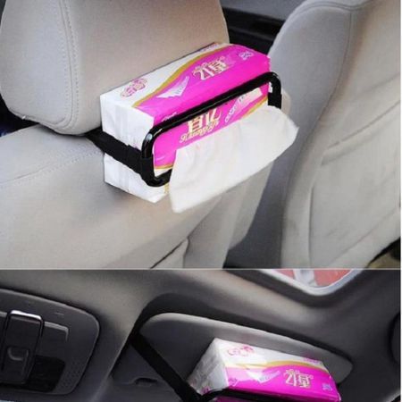 Auto Car Sun Visor Tissue Box Holder Paper Napkin Seat Back Bracket Accessories