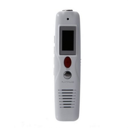 803 Portable 0.7" LCD Mini Rechargeable Digital Voice Recorder MP3 Player - White (4GB)