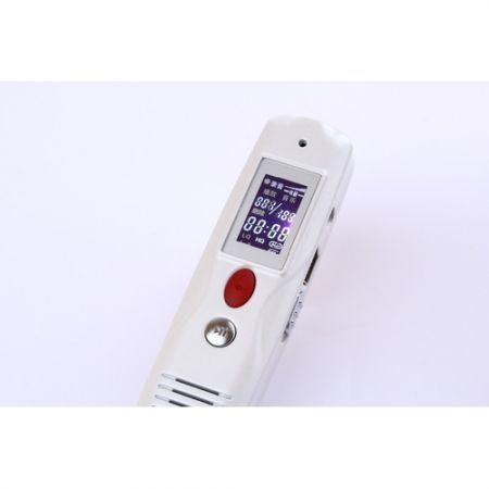 803 Portable 0.7" LCD Mini Rechargeable Digital Voice Recorder MP3 Player - White (4GB)