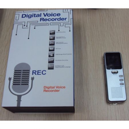 E900 1.0" LCD Voice Recorder with MP3 Music Player - Silver (4GB)