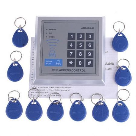 RFID Proximity Entry Door Lock Access Control System + 10 Key Fobs