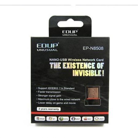 Nano 802.11N 150Mbps EDUP EP-N8508 USB Wireless LAN Network Adapter Black