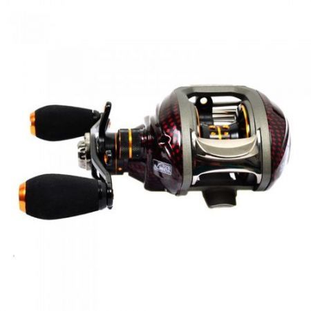 Trulinoya TS1200 14BB 6.3:1 Left Hand Bait Casting Fishing Reel 13Ball Bearings+One-way Clutch Red