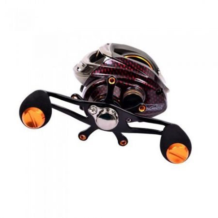 Trulinoya TS1200 14BB 6.3:1 Left Hand Bait Casting Fishing Reel 13Ball Bearings+One-way Clutch Red