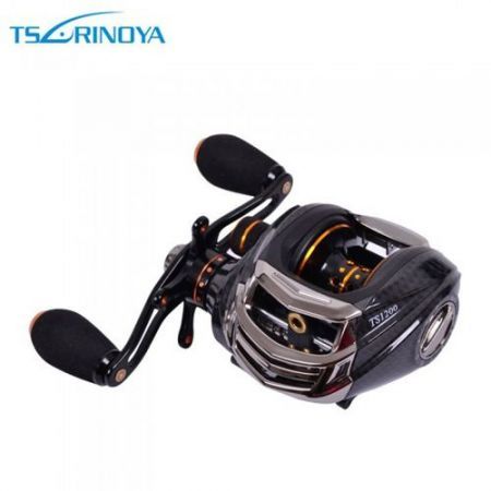 Trulinoya TS1200 14BB 6.3:1 Left Hand Bait Casting Fishing Reel 13Ball Bearings+One-way Clutch Black